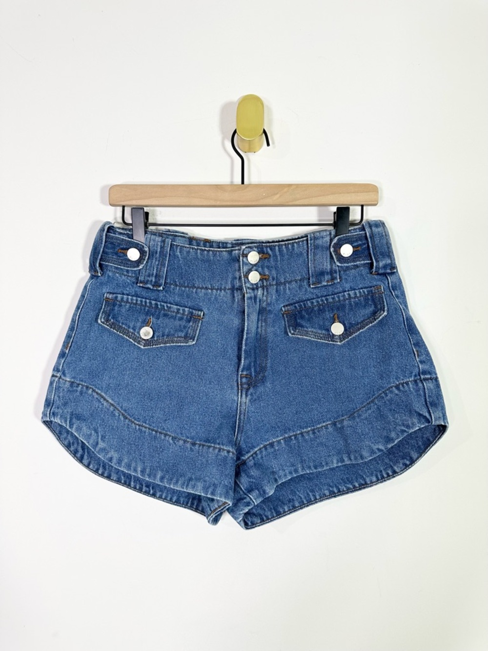 Elan High Rise Blue Denim Jean Shorts